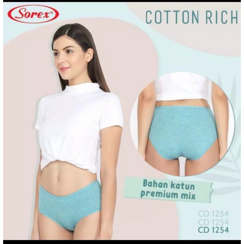 Sorex cd wanita lembut cotton Rich 1254 M,L,EL