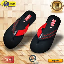 SANDAL CARVIL PRIA Carvil Ronan Black Red Size 38 - 43 / Sandal Casual Branded Pria / sandal carvil jept