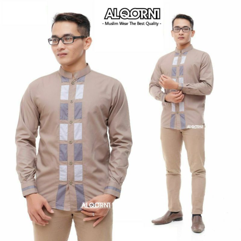baju kerja / Koko terbaru azzahir / Koko putih / kemeja slimfit / klambi aldebaran / kemeja sutra