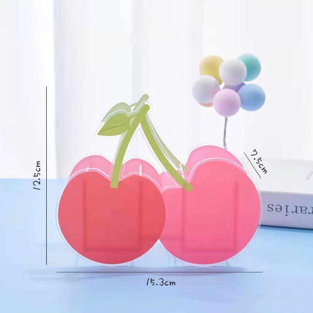 Tempat Pulpen Akrilik Nanas New Flower Cute Cherry Kreatif Meja Kotak Penyimpanan Kosmetik Storage Multi Kompartemen Kotak Pensil