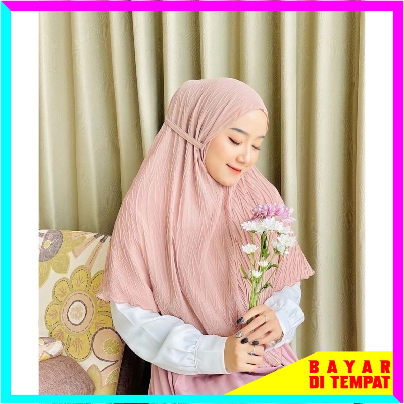 NATSA BERGO PLISKET PADI HIJAB JILBAB INSTANT