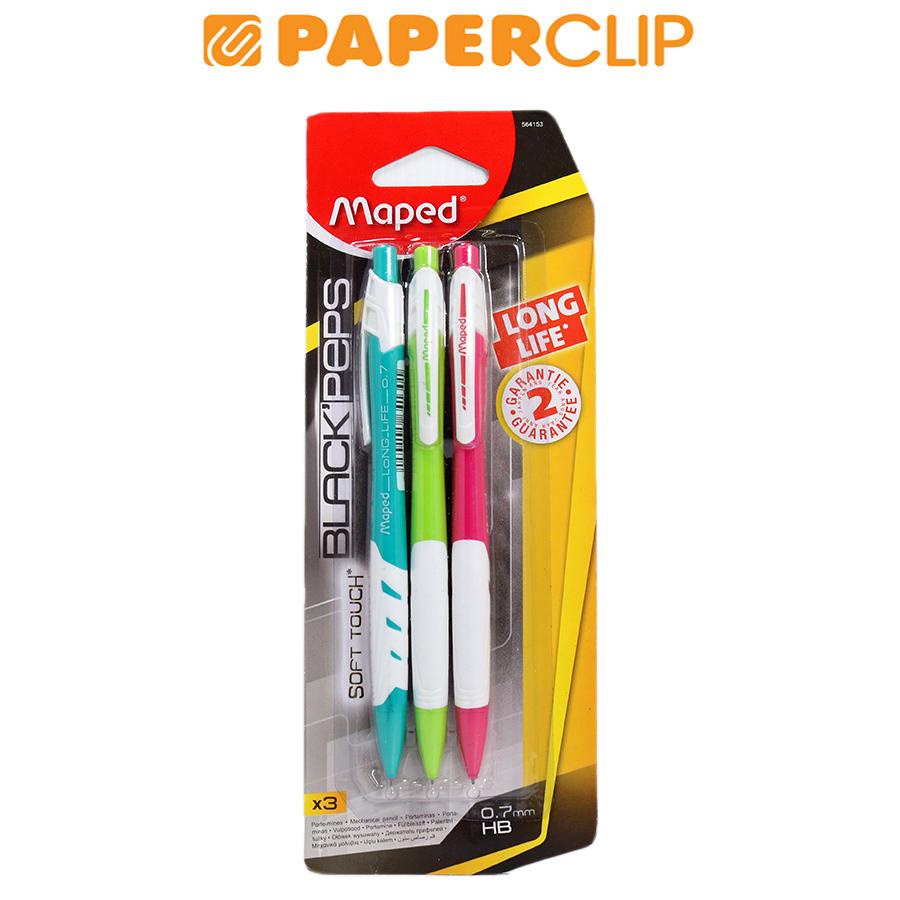 

PENCIL MEKANIK BLACK PEPS LONG LIFE MAPED 564153 0.7mm/3 Assorted