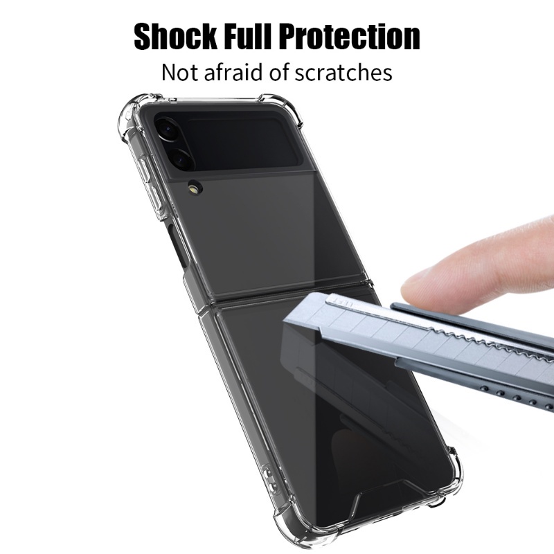 Case Pelindung Transparan Shockproof Anti Jatuh Untuk Samsung Galaxy Z Flip 4