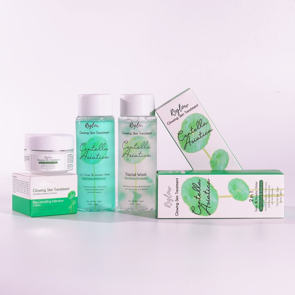 Paket Cream Facialwash Toner REGLOW Utk menghilangkan Flek Jerawat Kerutan-1