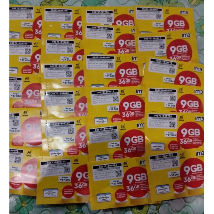 perdana indosat 9GB freedom kuota full 24Jam