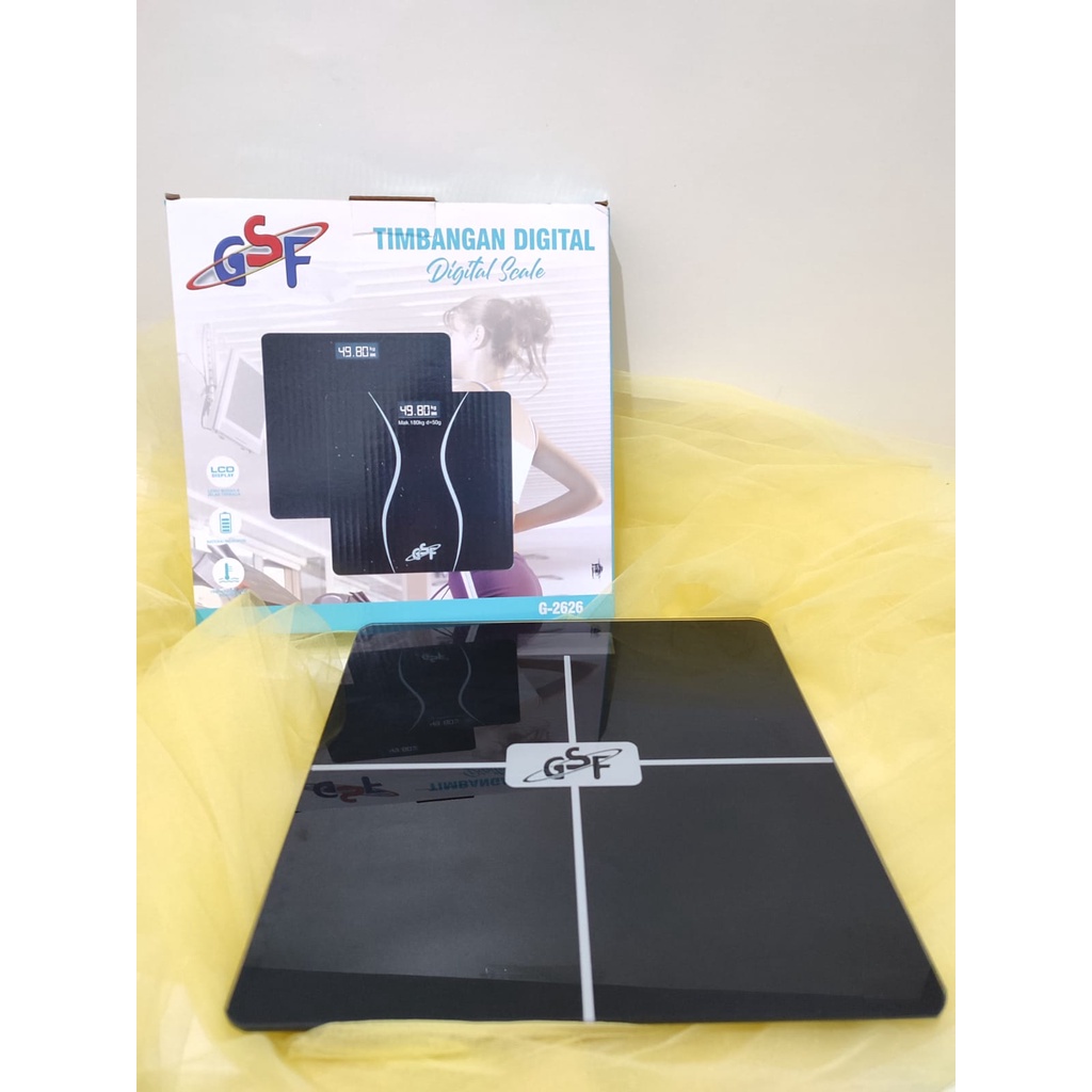 GSF Timbangan Badan 2626 GSF/TIMBANGAN BADAN DIGITAL MODEL KOTAK SLIM KARAKTER - TIMBANGAN DIGITAL G