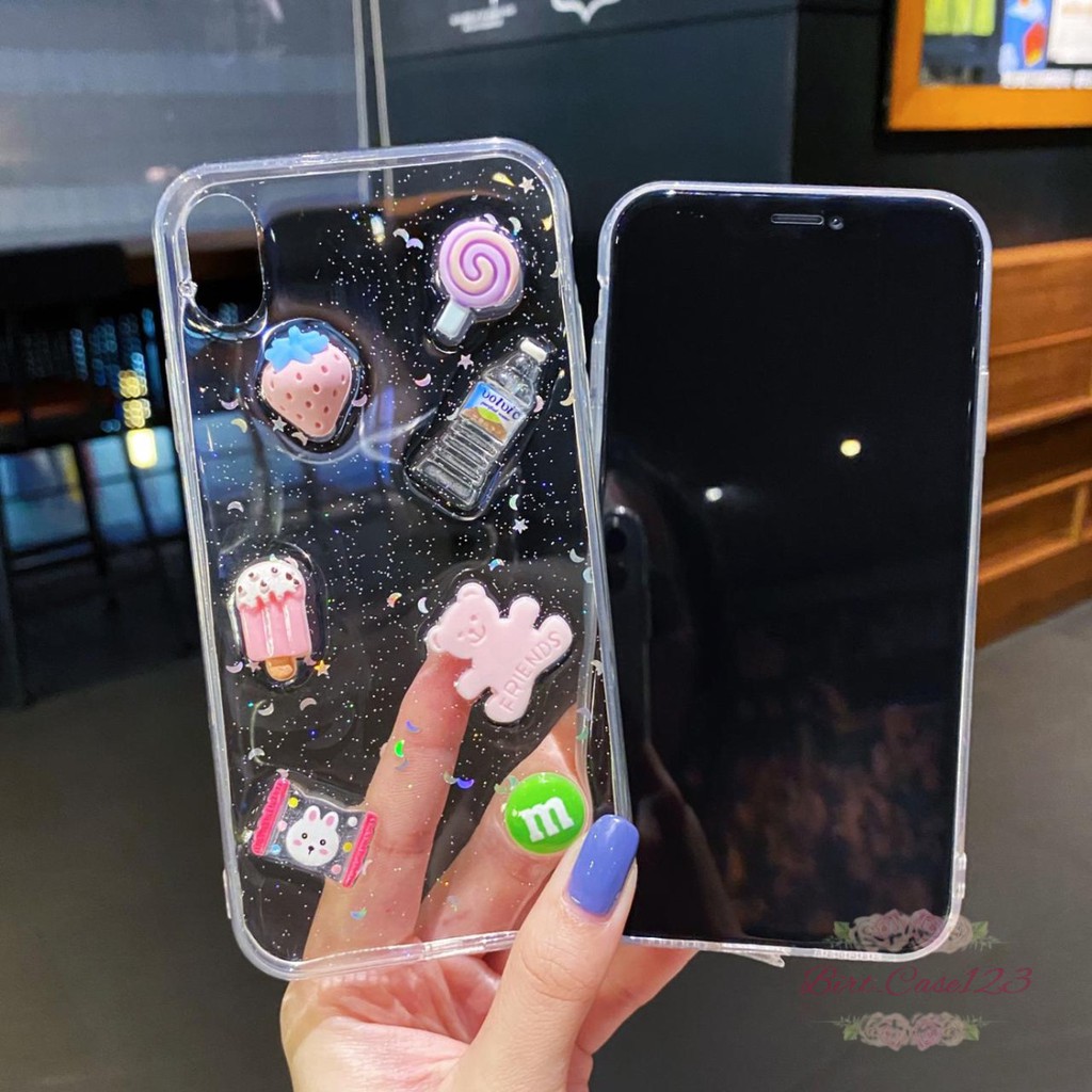 Y018 Softcase Karakter 3D Glitter Resin Glossy Samsung A02 A02s J2 J7 Prime Grand Prime A10S M01S A11 M11 A21S M12 A51 A52 BC6009