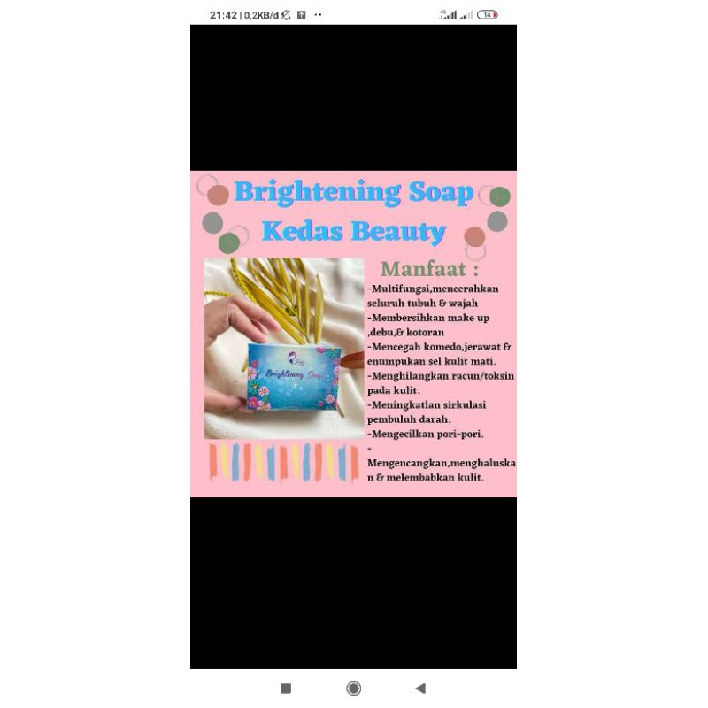 Brightening Soap Kedas Beauty
