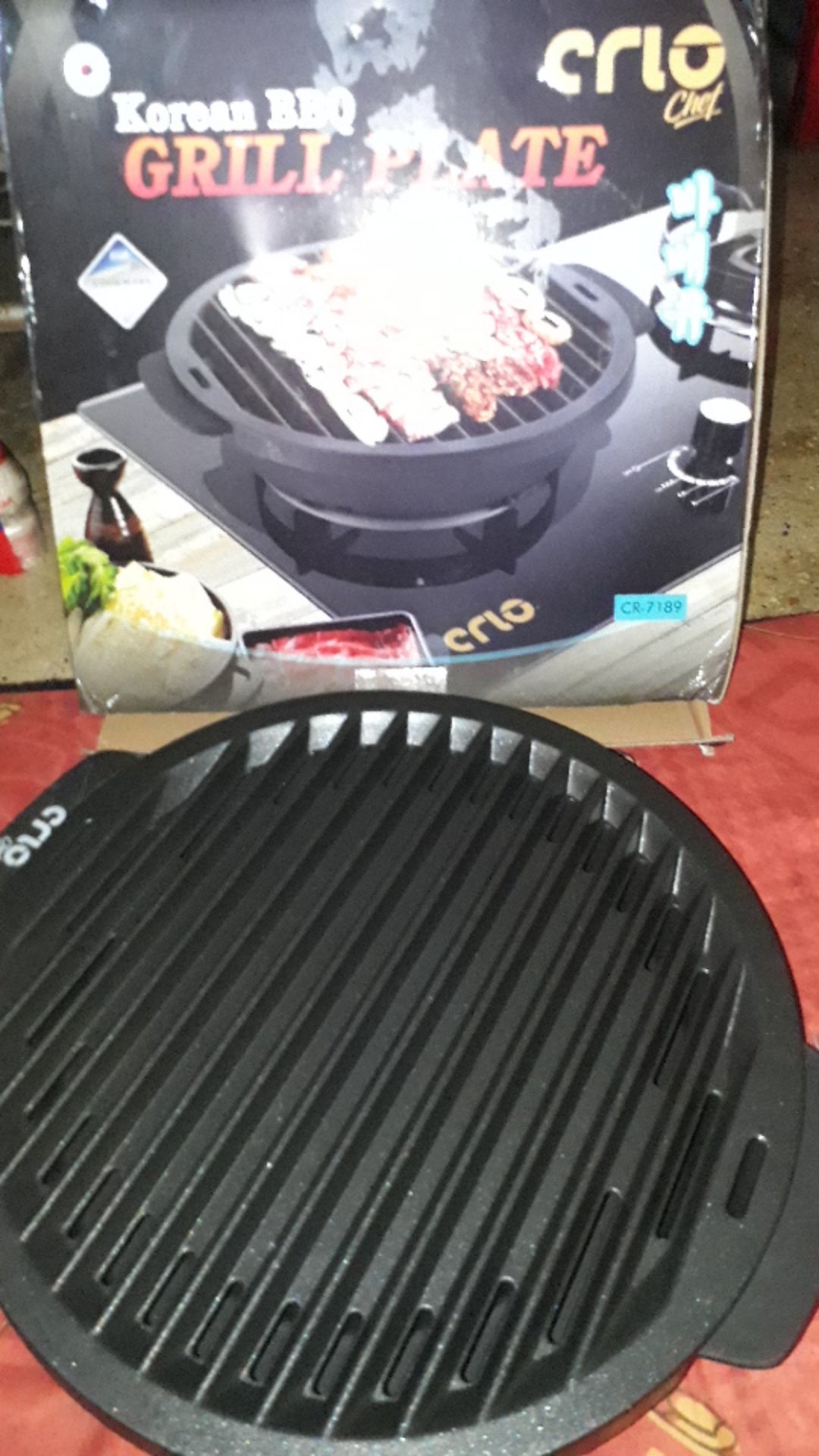 Pemanggang Bbq/pemanggang Sate/pemanggang Korea Praktis Crio Chef Korean Bbq Grill Plate Bonus Tongs