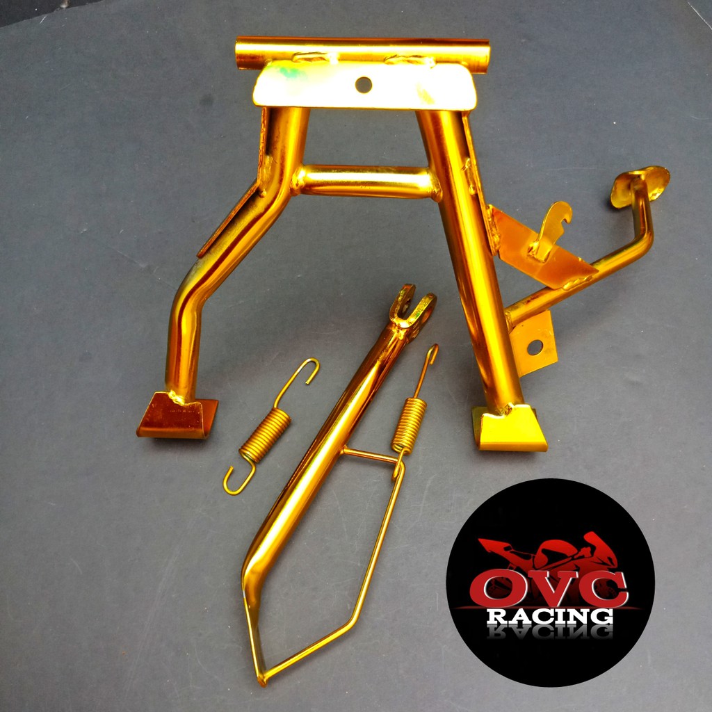 Paket STANDAR TENGAH Plus STANDAR SAMPING GOLD Ring 17 HONDA MATIC BEBEK MEGA PRO BEAT VARIO SCOOPY