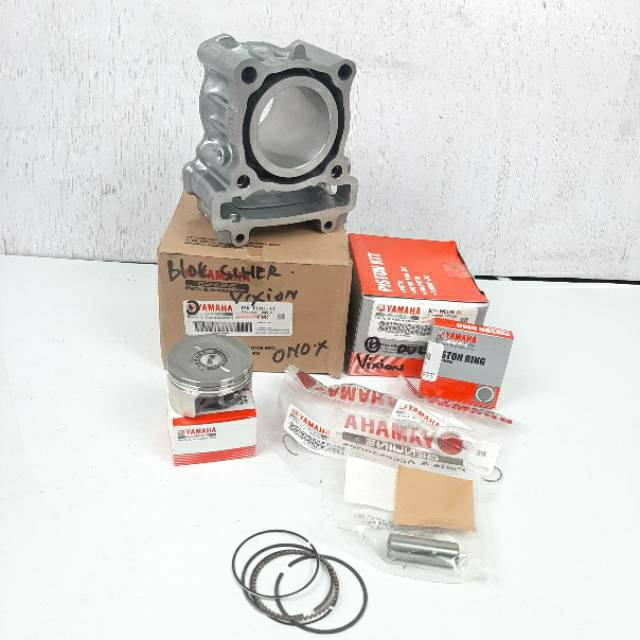 Blok seher yamaha vixion satu set (ring seher + piston kit + pin + pen original) original yamaha