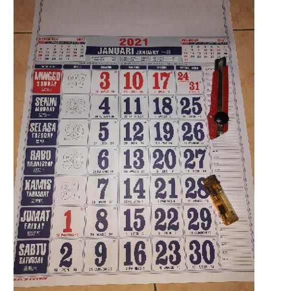 

[READY STOCK] Kalender Dinding 2021 Ukuran 38 x 53 Besar
