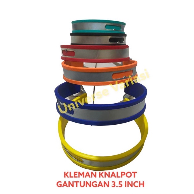 KLEMAN KNALPOT BREKET KLEM GANTUNG + KARET KNALPOT 3.5 INCH TSUGIGI VEGA NOUVO VIXION FU Nmax Pcx Be