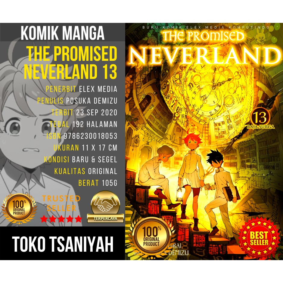Buku Komik The Promised Neverland 13 Kaiu Shirai Komik Manga Anime Komik Fantasi Fantasy Komik Murah