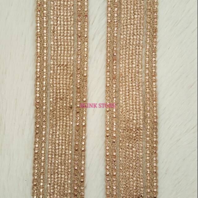 Renda Payet / Renda Baju / Renda Meteran Warna Emas
