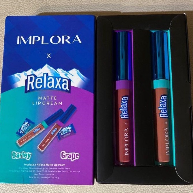 Implora x Relaxa Matte Lipcream Barley Grape (Limited Edition)