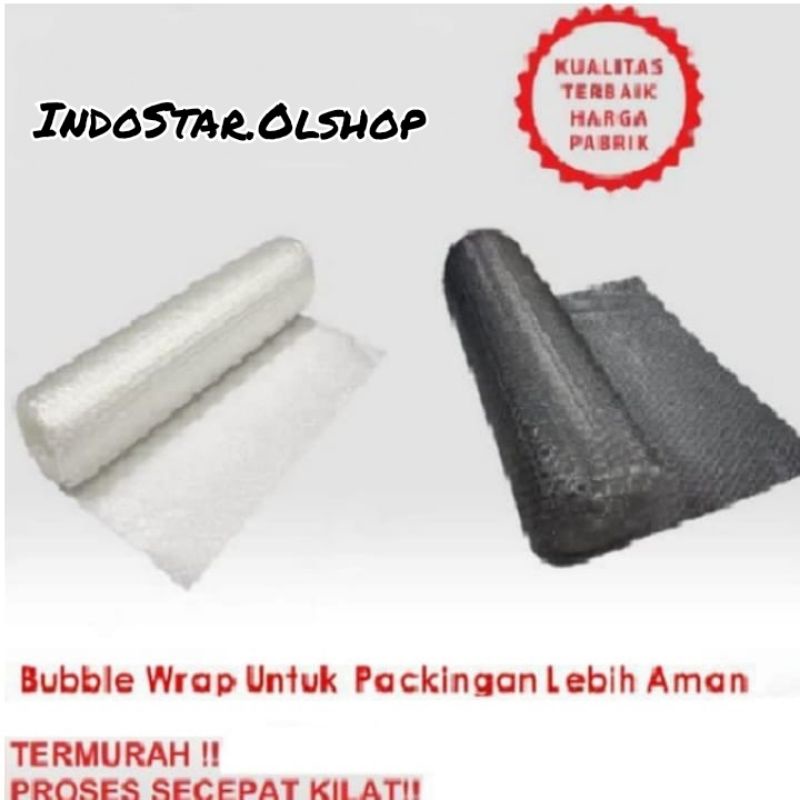 Bubble Wrap Hitam &amp; Putih untuk Packing per 1 pcs barang⭐ IndoStar ⭐