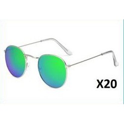 HC Kaca Mata Terbaru / Kacamata Matahari / Kaca mata Pria Wanita 5252 # BISA COD-HC3682 SILVER HIJAU