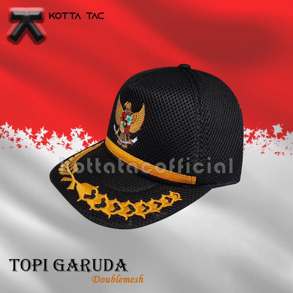 TOPI PNS BORDIR GARUDA - TOPI KEPALA DESA - TOPI PERANGKAT DESA - TOPI CAMAT - TOPI GARUDA PADI KAPAS