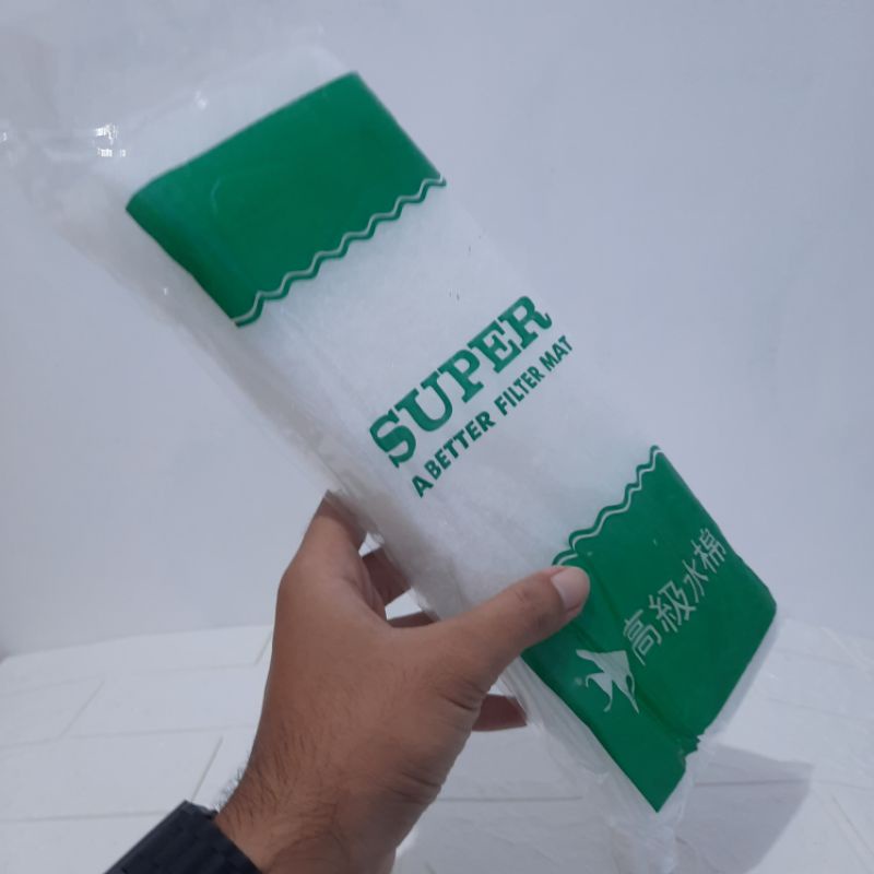 Kapas Filter Aquarium Merk Super 2 Lapis &amp; 4 Lapis Tebal Tahan lama