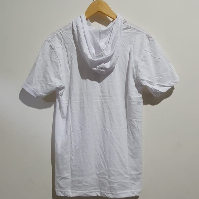 kaos polos Hoodie Kupluk Putih / Kaos Polosan Hoodie Kupluk