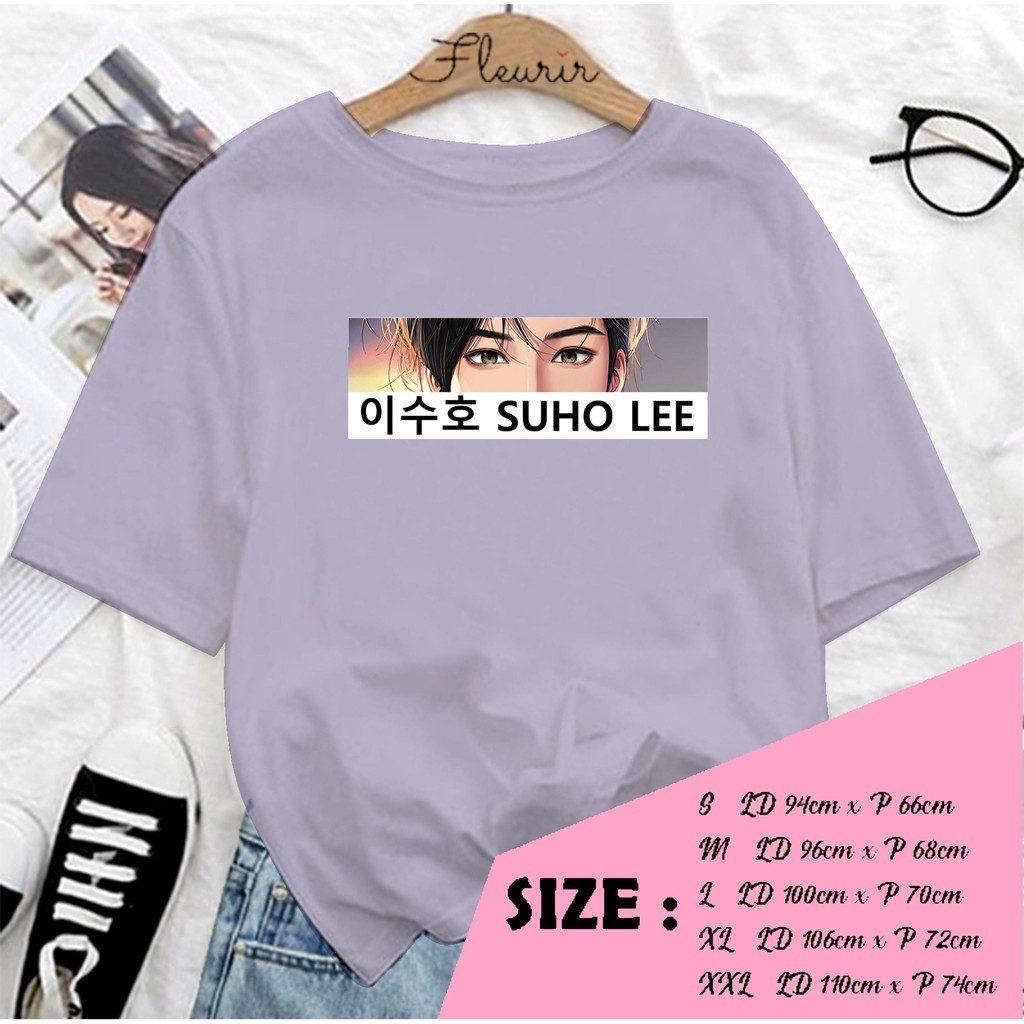 FLEURIR - SUHO EYES KAOS OVERSIZE KATUN KAOS WANITA DEWASA TUMBLR TEE UNISEX JUMBO