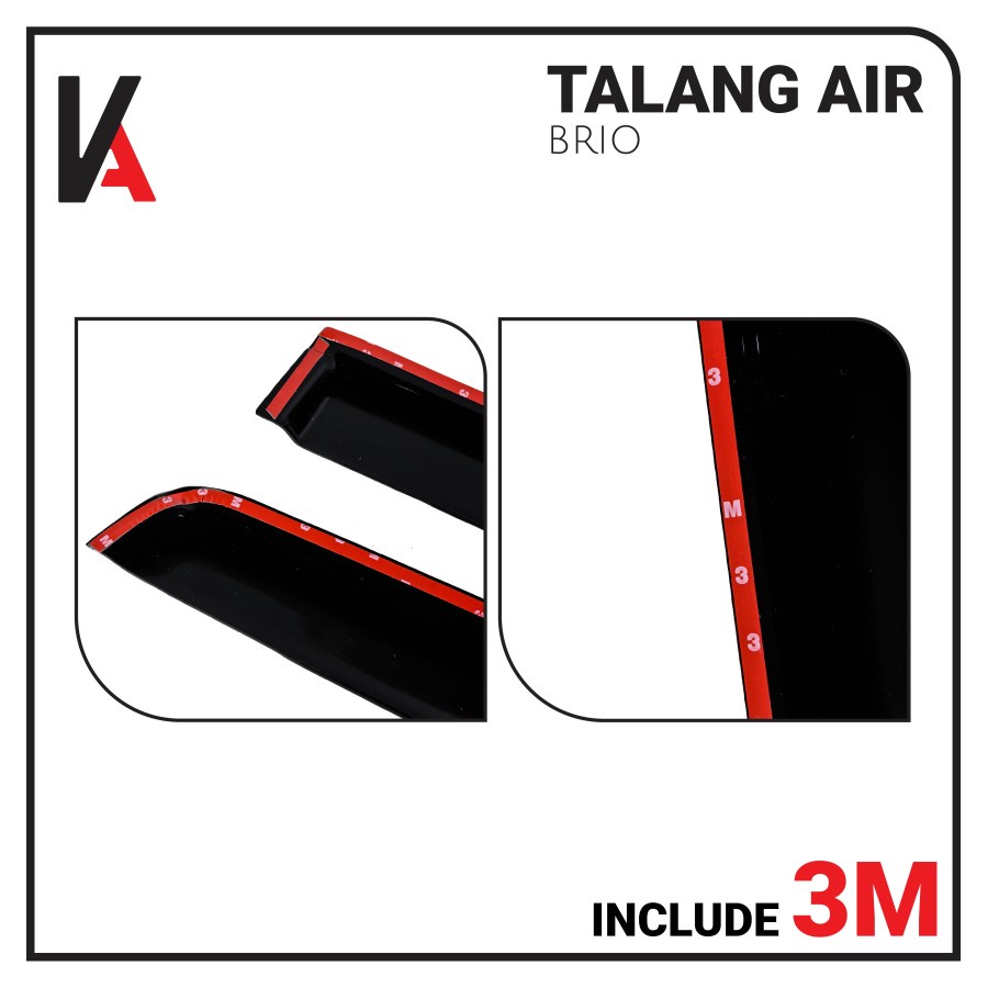 Talang Air Pintu Mobil Honda Brio Lama 2012 - 2017 Model Slim 4 Pintu