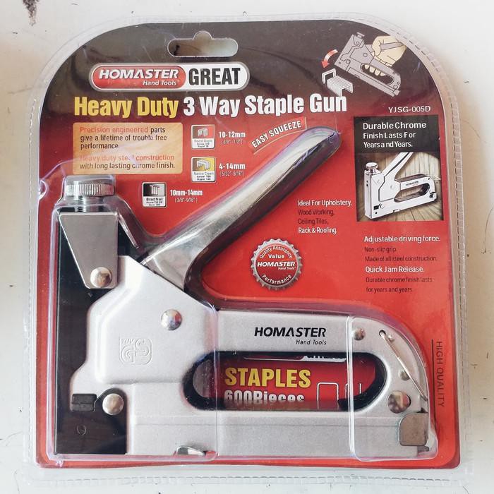 

Promo Staples Tembak Homaster (Bonus Isi 600 pcs) / Staples Gun Jog Terpal Murah