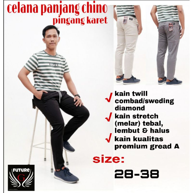 [KAIN MELAR] CELANA PANJANG PRIA FUTURE-G, CELANA PANJANG CHINO, CELANA KANTOR, CELANA CASUAL