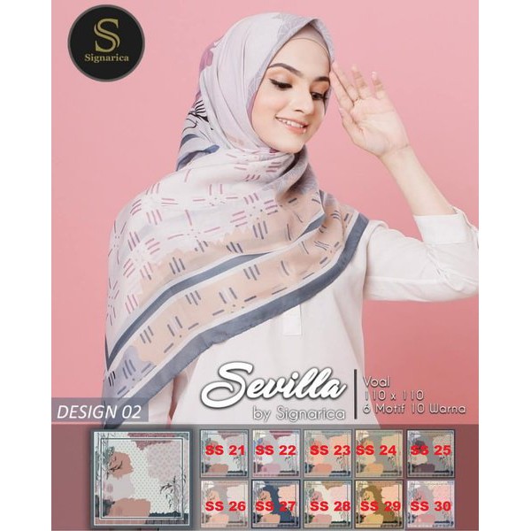 Terbaru jilbab hijab kerudung segiempat sevilla by signarica