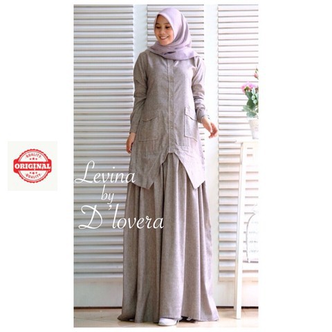 Maxi Dress Muslimah Chic Busui Levina dress by Dlovera