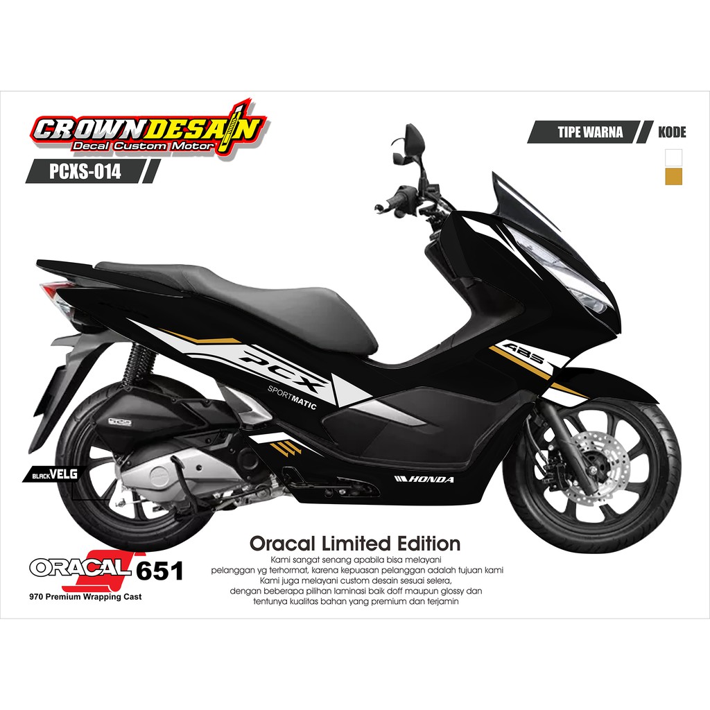 Cutting Sticker Honda Pcx 2018 Pcx 014 Shopee Indonesia