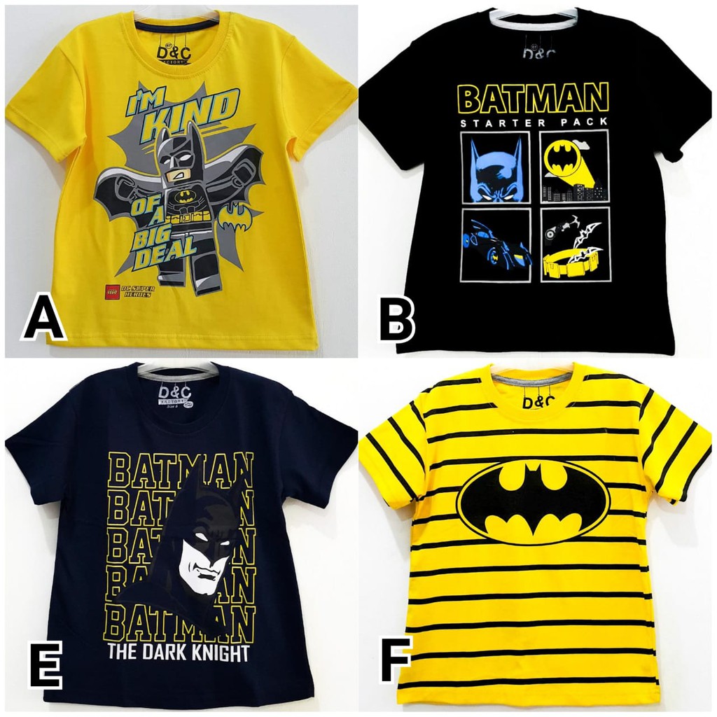  Kaos  anak  laki laki karakter  BATMAN  Shopee Indonesia