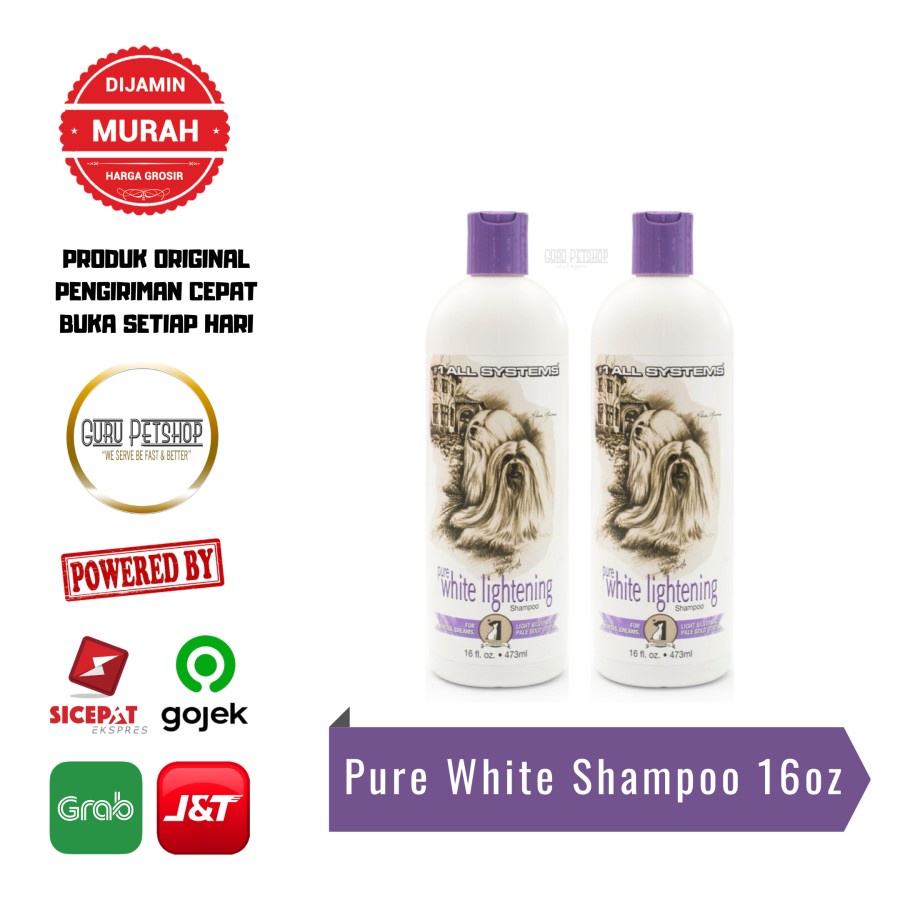 1 All Systems Pure White Lightening Shampoo 16oz Made In USA
