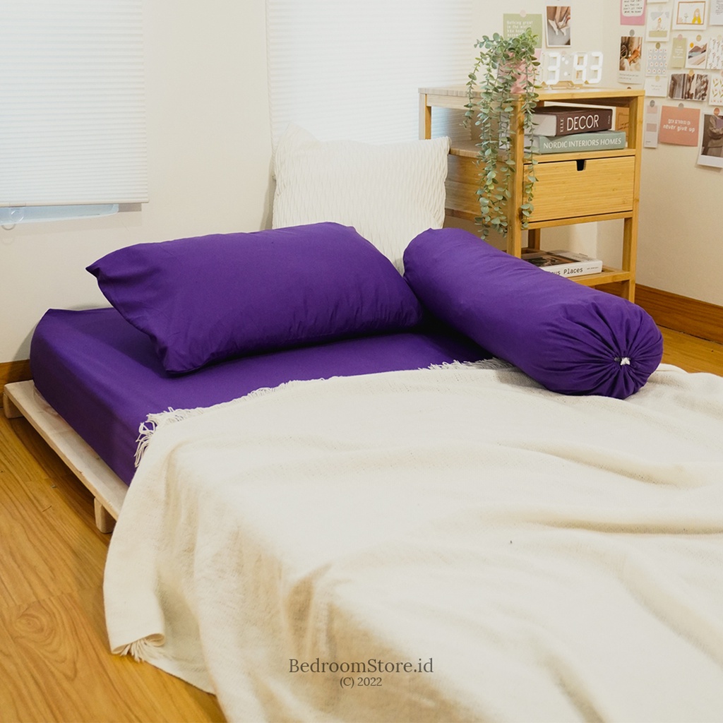 SPREI AESTHETIC POLOS VIOLET ALA KOREA SUDAH TERMASUK SARBAN SARGUL