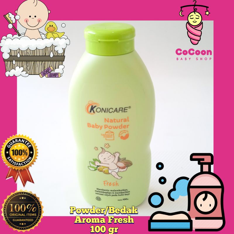 Konicare Natural Powder 100gr 100 g / Bedak Bayi Natural Aroma Fresh