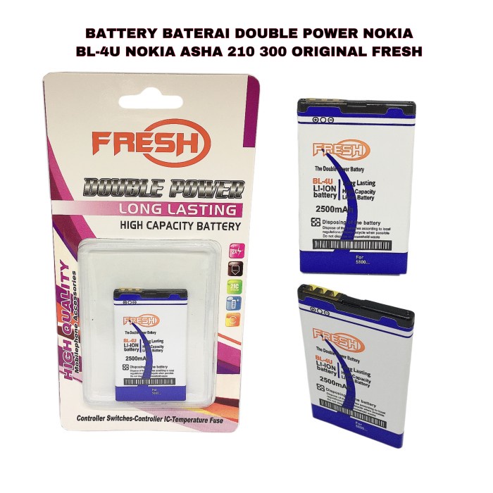 HANDPHONE & TABLET KOMPONEN TABLET BATERAI TABLET AC 130 BATTERY BATERAI DOUBLE POWER NOKIA ASHA BL-