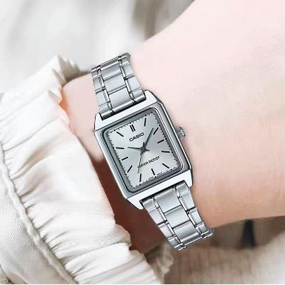 Jam Tangan Wanita casio Rantai Silver  LTP SERIES Stainless Steel Strap