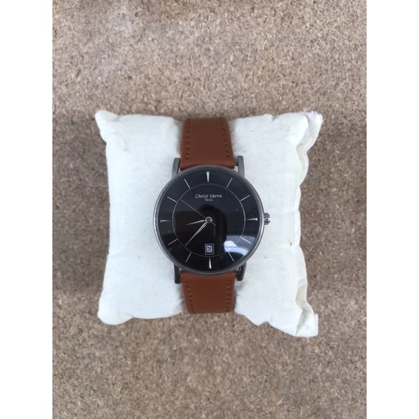 Tangan Pria Christ Verra Bekas Second Preloved Analog Original Fashion Klasik Style Stainless Steel 