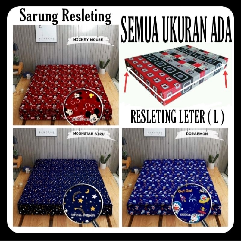 Sprei Resleting Sarung kasur  Busa Resleting Tebal  5 10 15 