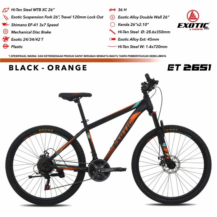 sepeda gunung MTB 26" STEEL ET 2651 EXOTIC