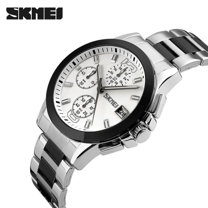 Jam Tangan Pria Original Skmei 9126 Putih Anti Air