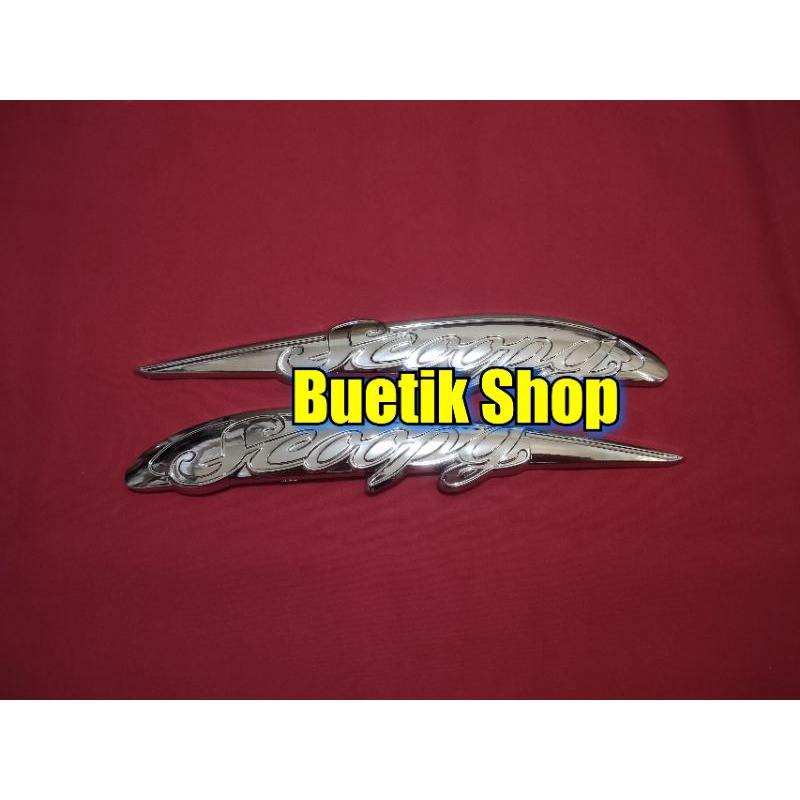 EMBLEM LOGO STIKER HONDA SCOOPY KARBU LAMA OLD