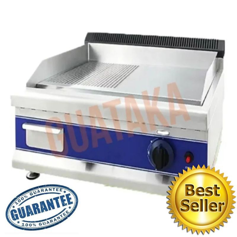 PROMO PEMANGGANG DAGING GAS GRIDDLE HALF FLAT AND GROOVE 600 GUATAKA GTK070004-GARANSI RESMI