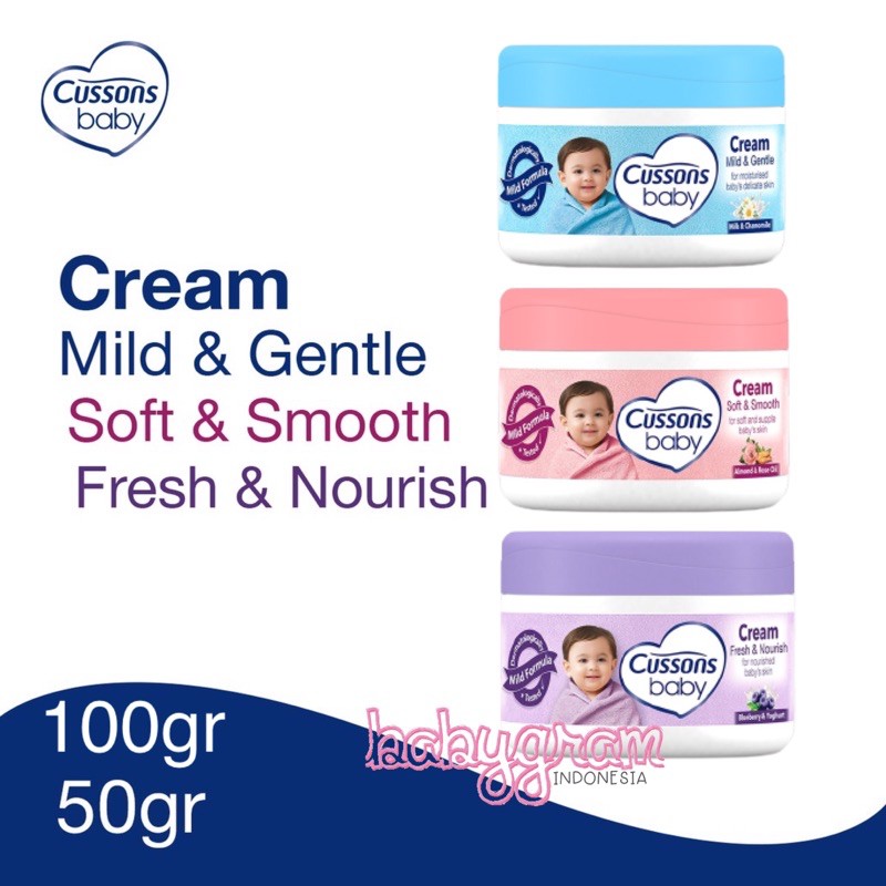 Cusson Baby Cream 50 gr dan 100 gram / Krim Bayi Cussons Pelembab Perawatan Kulit Bayi