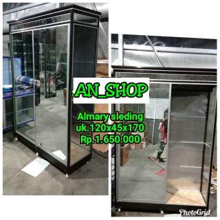  Lemari  Pakaian  Alumunium full gantung  pintu Sleding 