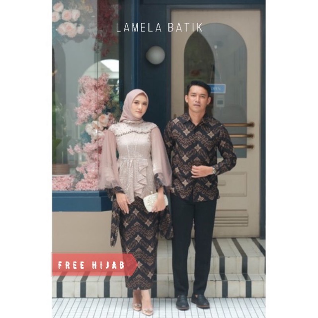 Set kebaya couple VANILA Brown Kebaya terbaru eksklusif kebaya wisuda viral kebaya ,