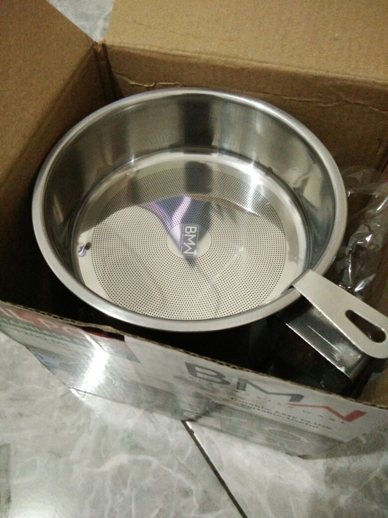 B-101 Oil Pot Stainless 12 Cm / Saringan Minyak 1.2 Liter Bq