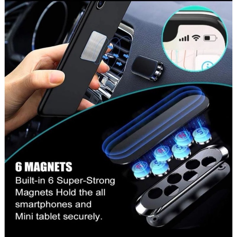 Magnet Magnetic Kuat phone Holder Car Mobil Dasboard Dinding Handphone Smartphone GPS Gantungan Kunci HP Universal tempelan