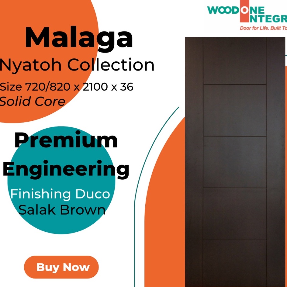 Pintu Woodone Integra Premium Engineering tipe MALAGA SOLID core